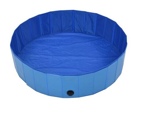Piscina Portatile Blu per Cani Robusta Facile da Svuotare e Pulire 120 X 30