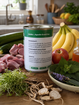 Umido Agnello Grain Free — con Zucchine e Banana