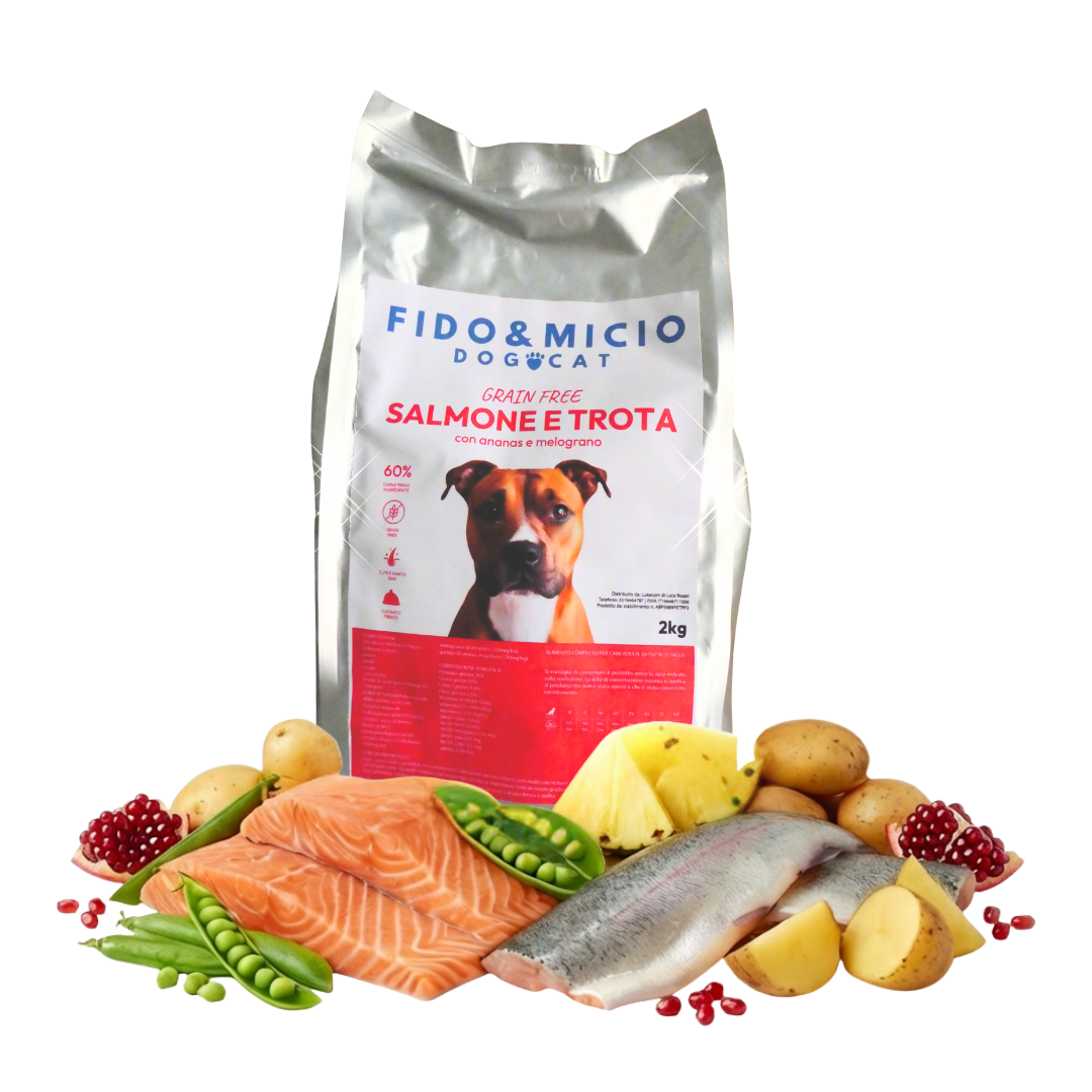 Salmone e Trota 60% con Ananas e Melograno