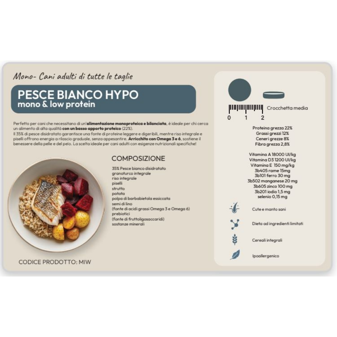 Monoproteico Integrale - Pesce Bianco HYPO