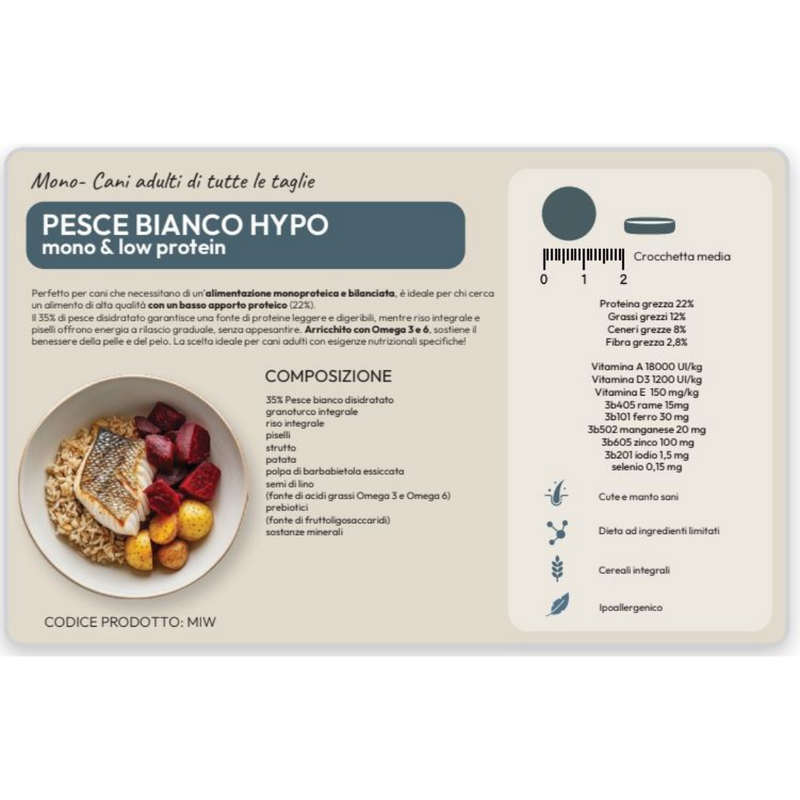 Monoproteico Integrale - Pesce Bianco HYPO