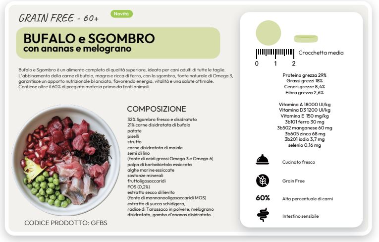 Bufalo e Sgombro 60% con Ananas e Melograno